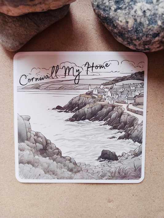 "Cornwall My Home" #Design2 Vinyl Die-Cut Sticker