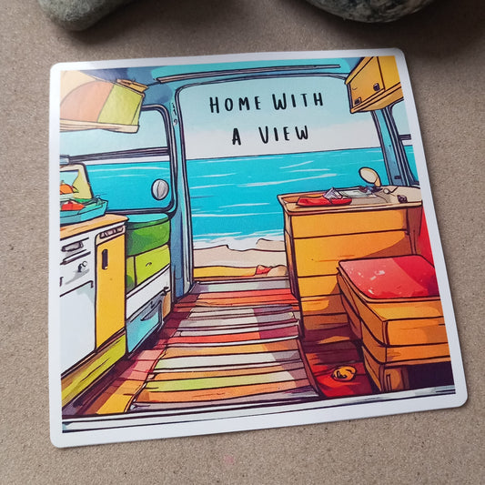 Home With A View - Vinyl Die-Cut Sticker