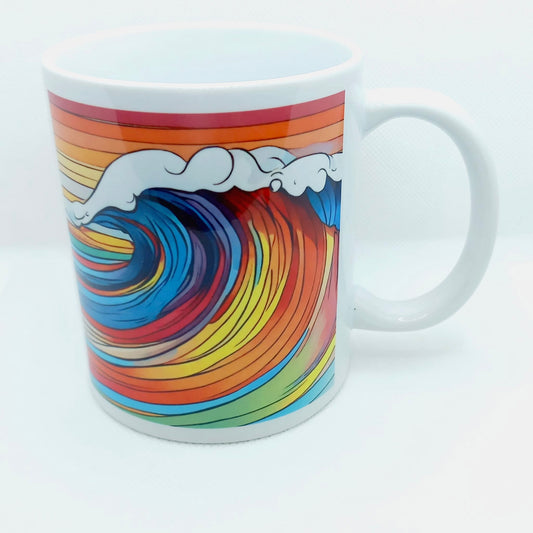 Multi Coloured Wave - 11oz Mug