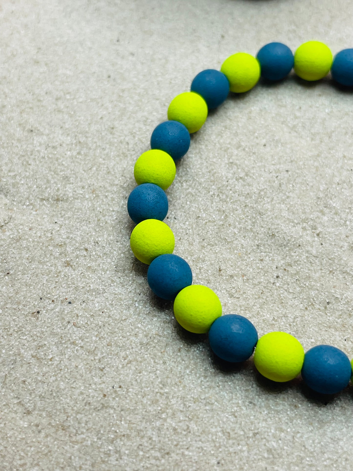 Round Multi Coloured Clay Beaded Bracelet #Design2