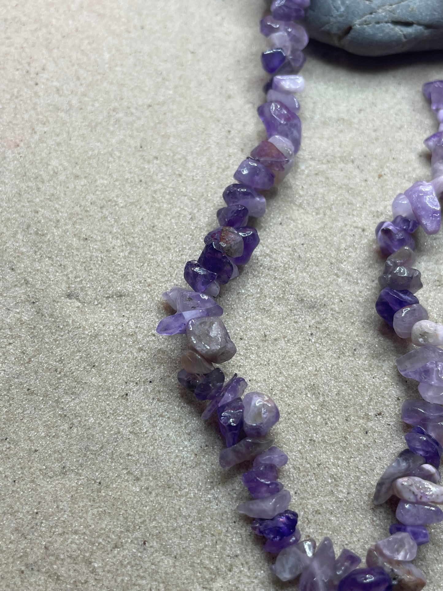 Purple Amethyst Natural Necklace - Confidence & Calmness