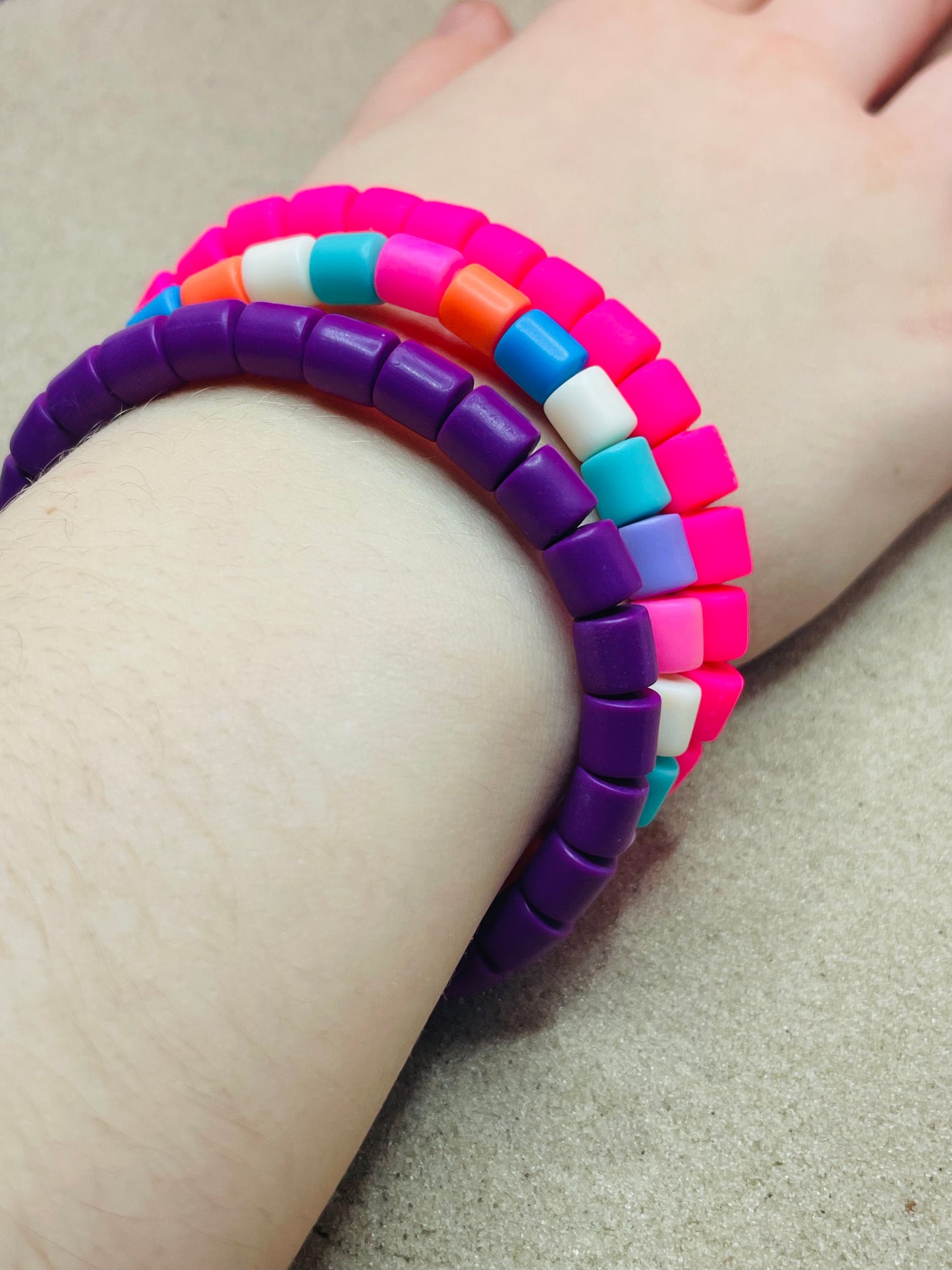 Set Of Multi Coloured Bracelets #Design7