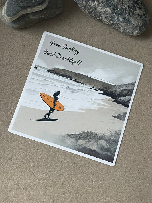 Gone Surfing Back Dreckley #2 Vinyl Die-Cut Sticker