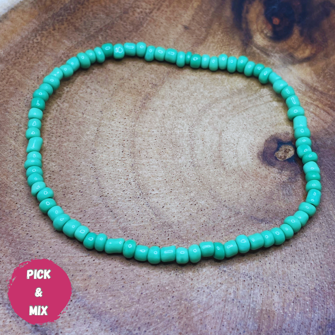 Bold Green Coloured Patterned Bracelet (Pick N Mix) Wasson Wax