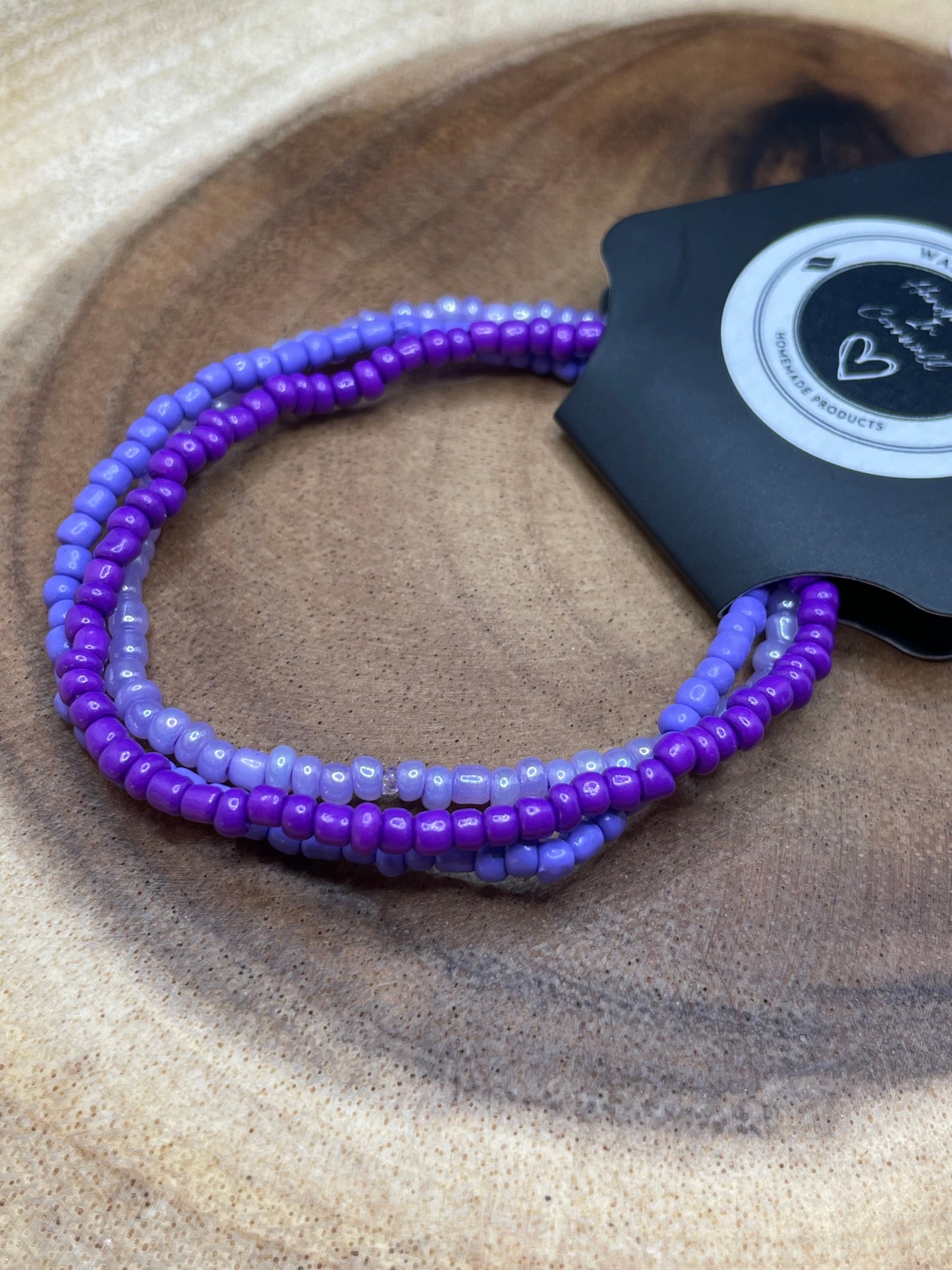 Bold Light Purple Coloured Patterned Bracelet (Pick N Mix) Wasson Wax