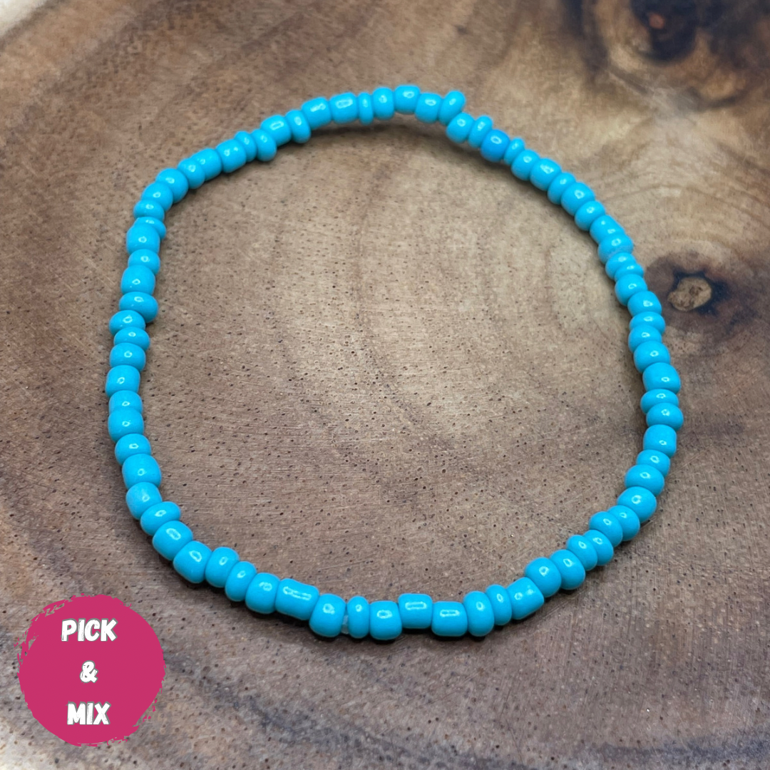 Bold Turquoise Coloured Patterned Bracelet (Pick N Mix) Wasson Wax