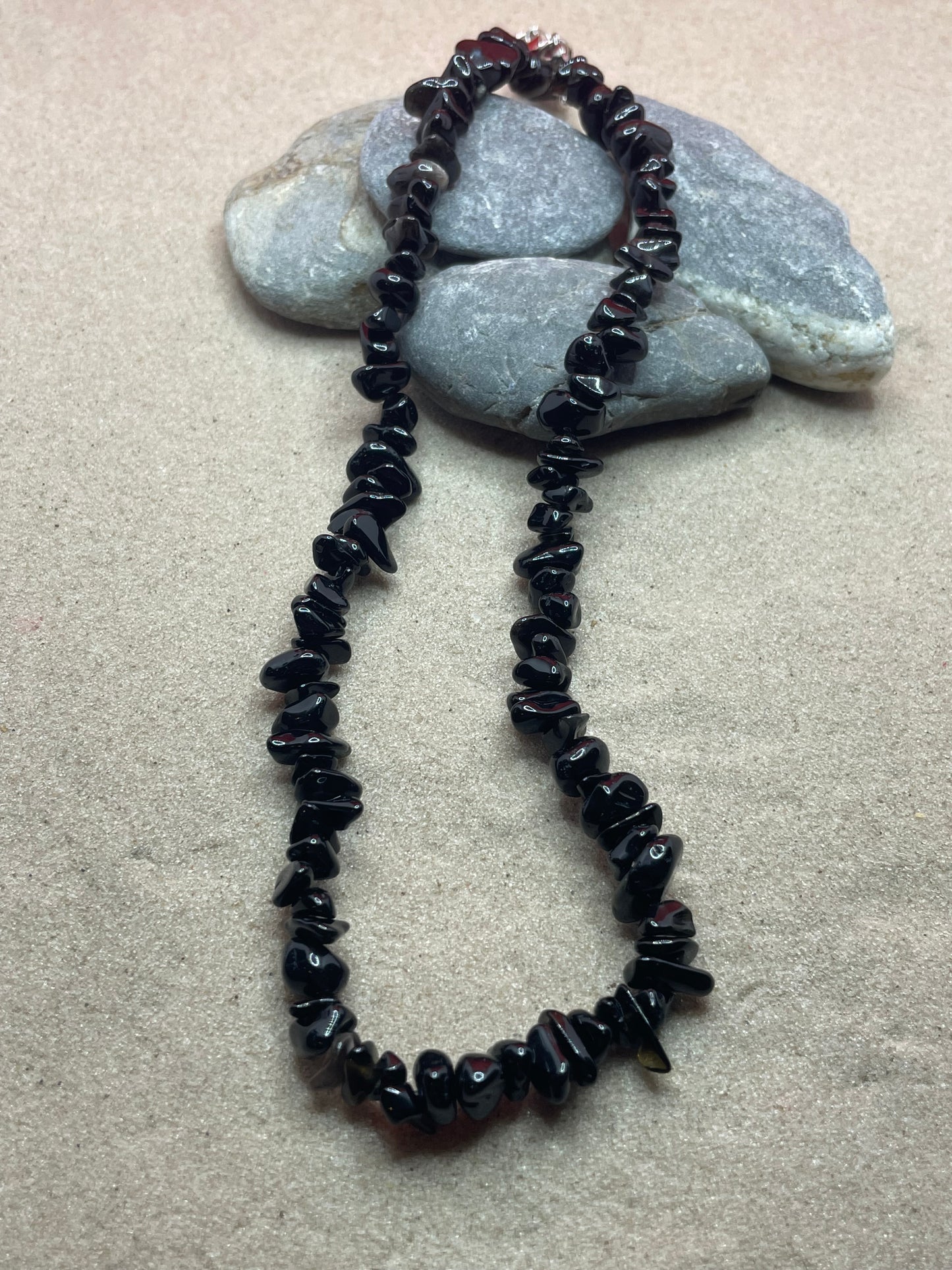 Blackstone Natural Stone Bead Necklace