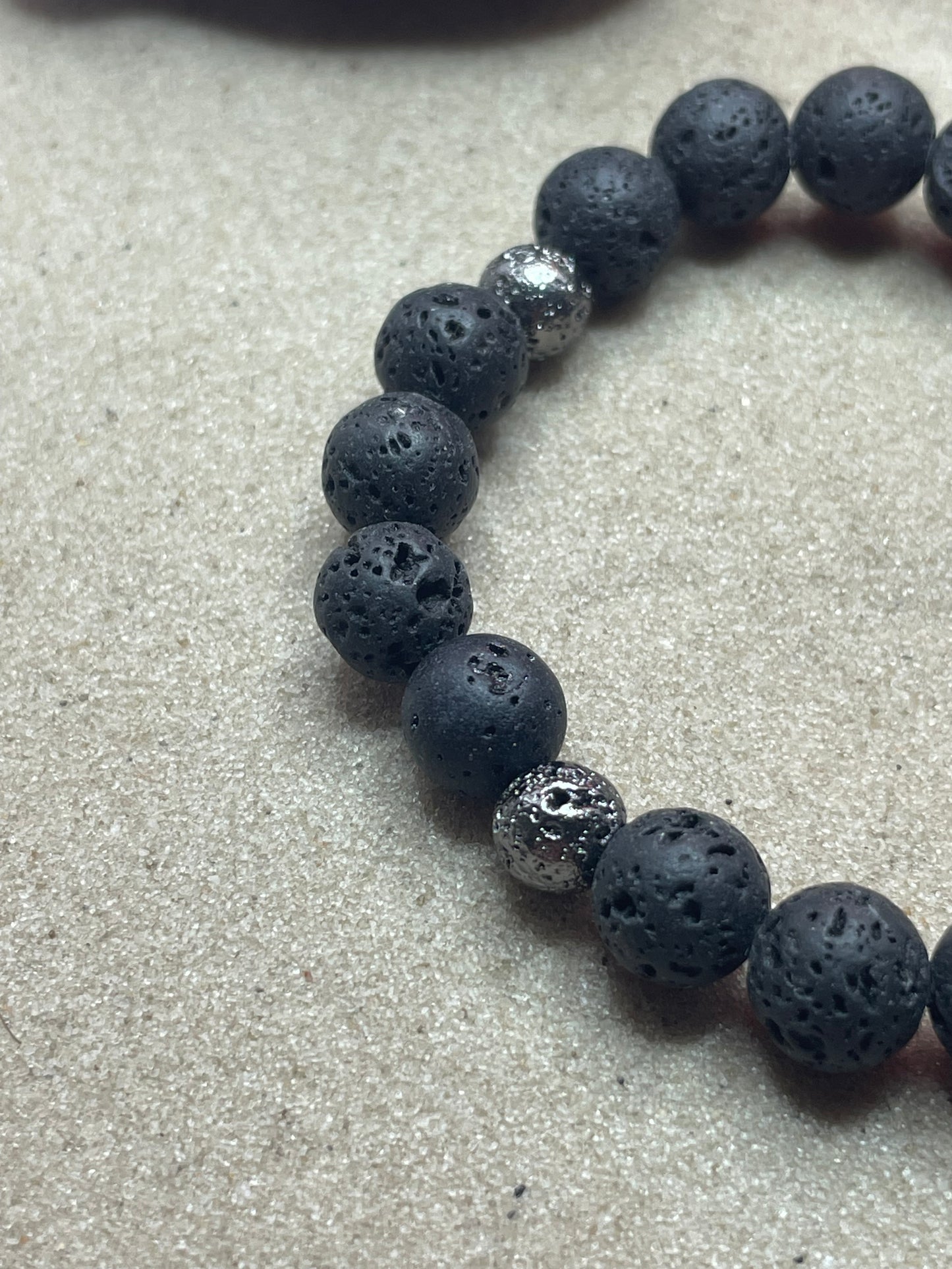 Black Lava Stone Oil Diffuser Bracelet - Reduce Anxiety