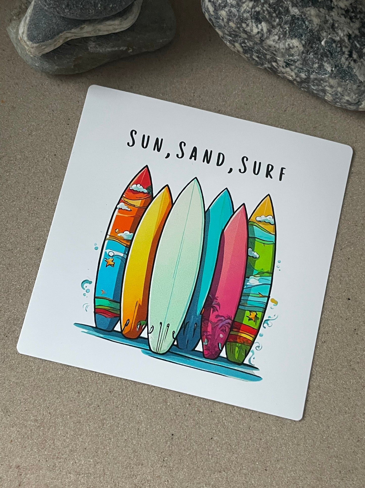 Sun, Sea, Surf Vinyl Die-Cut Sticker