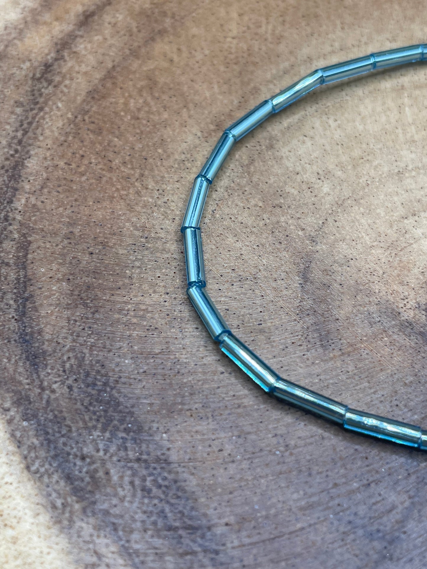 Long Tube Lake Blue Beaded Bracelet (Pick N Mix) Wasson Wax