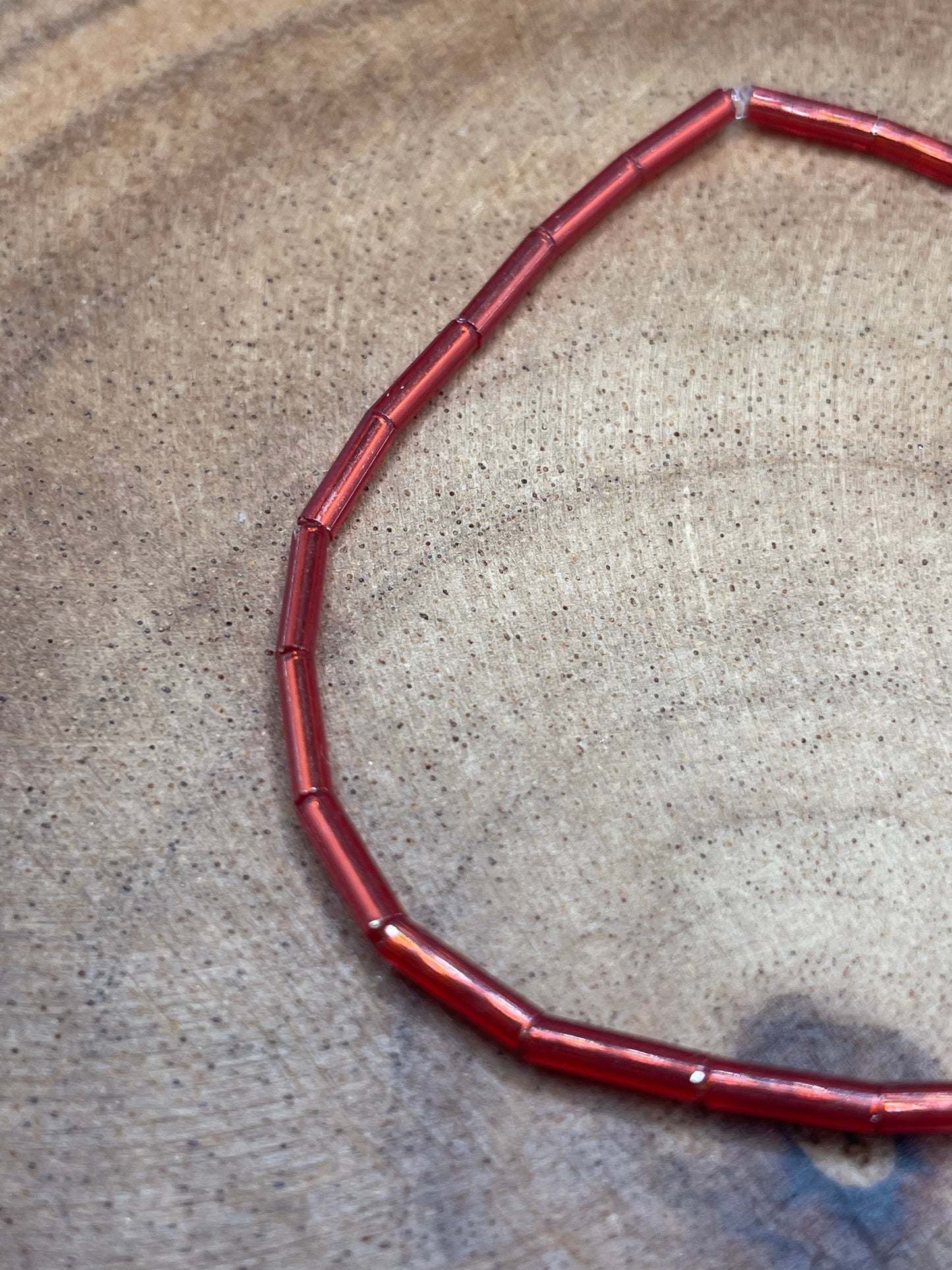 Long Tube Red Beaded Bracelet (Pick N Mix) Wasson Wax