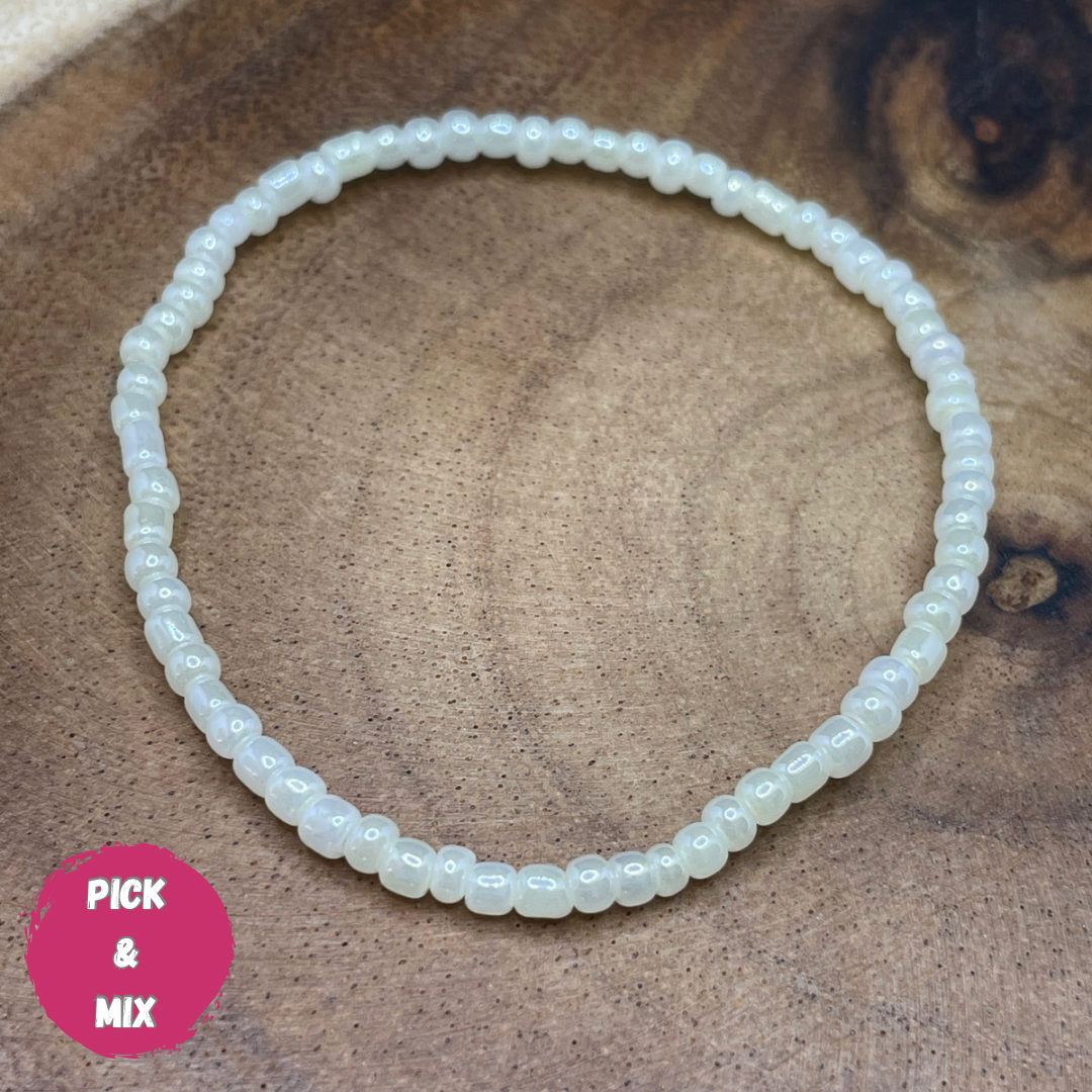 Pearlescent White Yellow Coloured Bracelet (Pick N Mix) Wasson Wax