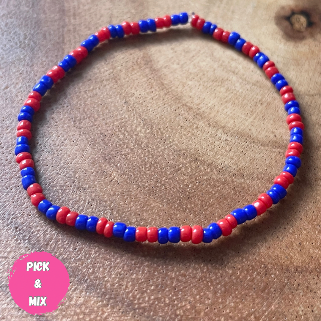 Red & Blue Pattern Bracelet (Pick N Mix) Wasson Wax