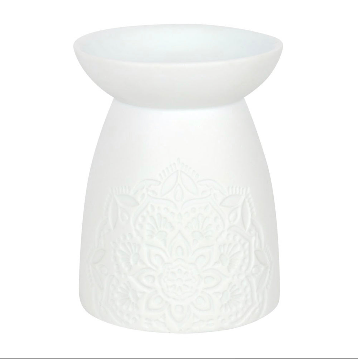 White Ceramic Mandala Burner Wasson Wax