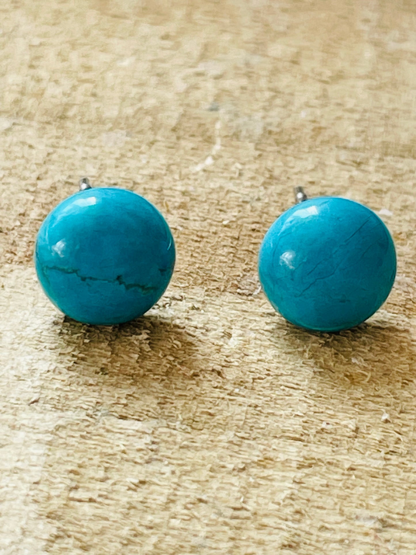 Turquoise Gemstone Stud Earrings - Wasson Wax