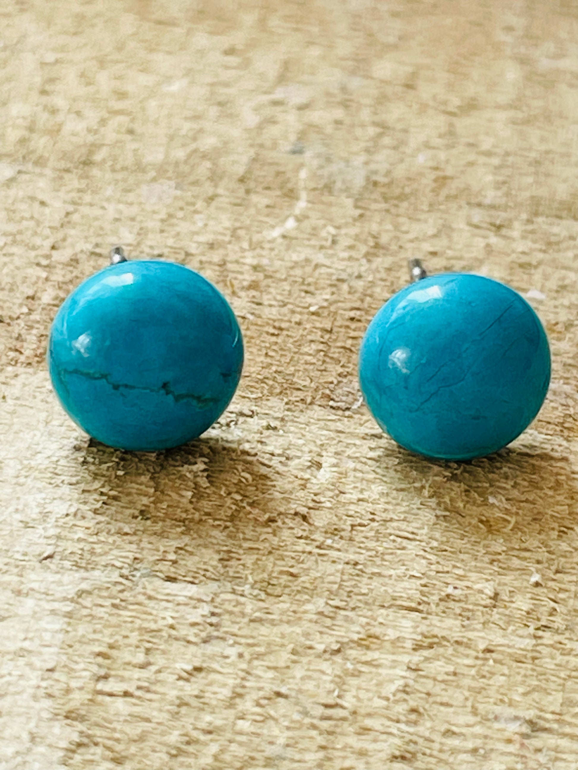 Turquoise Gemstone Stud Earrings - Wasson Wax